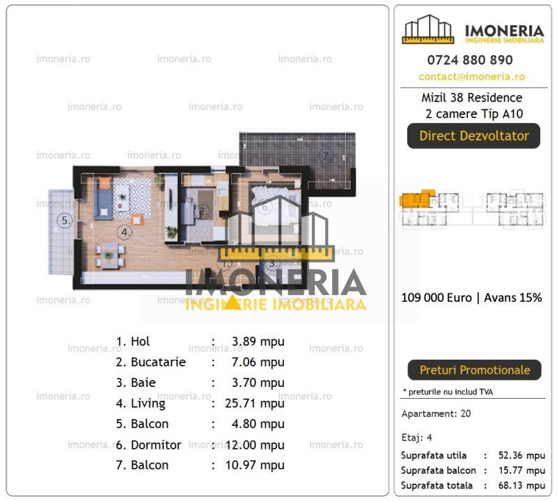 1 Decembrie Finalizat  Acte gata  850m  metrou 1 Decembrie 1918 | Comision 0%